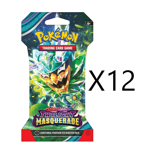 Pokemon Twilight Masquerade Sleeved Booster Pack Bundle of 12