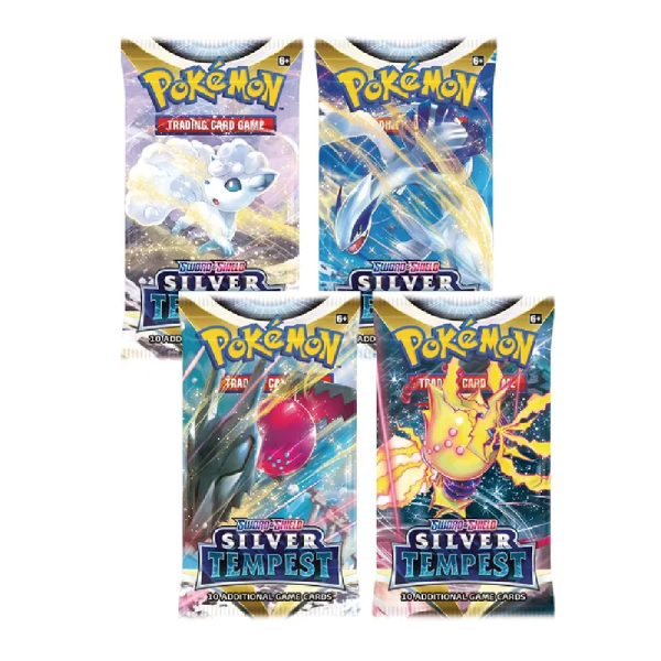 Pokemon Silver Tempest Booster Pack Art Bundle [Set of 4]
