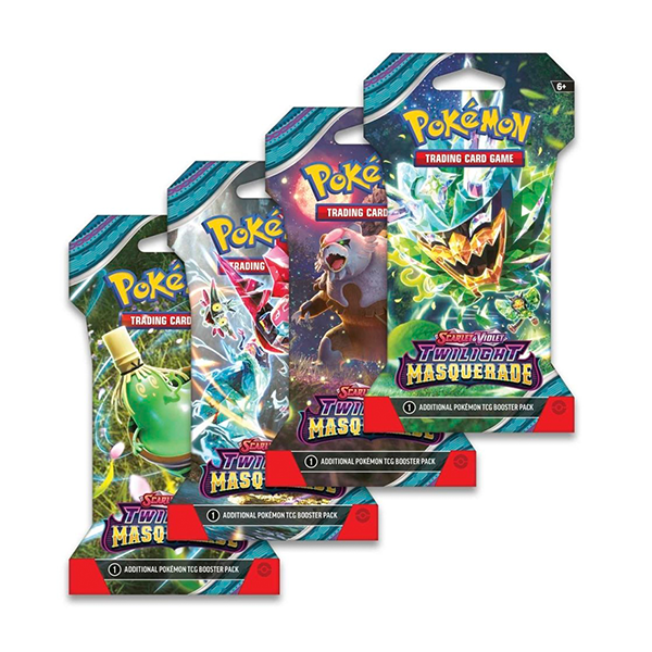 Pokemon Twilight Masquerade Sleeved Booster Pack Art Bundle [Set of 4] (Release Date 5/24/2024)