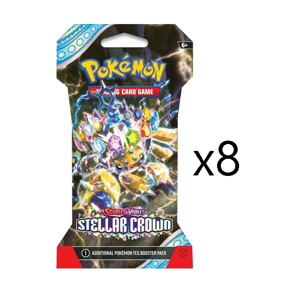 Pokemon Stellar Crown Sleeved Booster Pack [Set of 8]