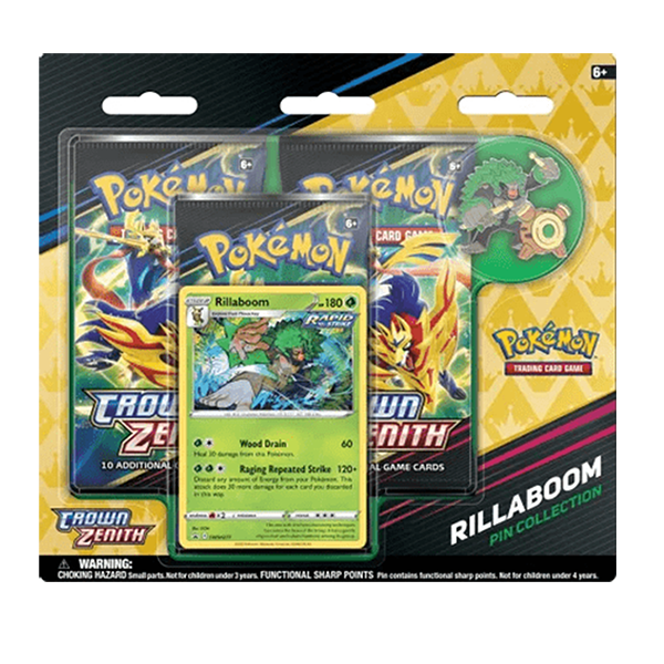Pokemon Crown Zenith Pin Collection Rillaboom