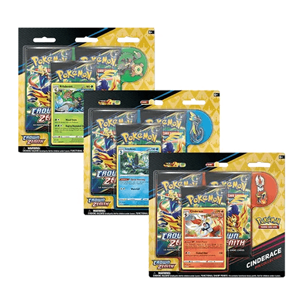 Pokemon Crown Zenith Pin Collection Set of Three
