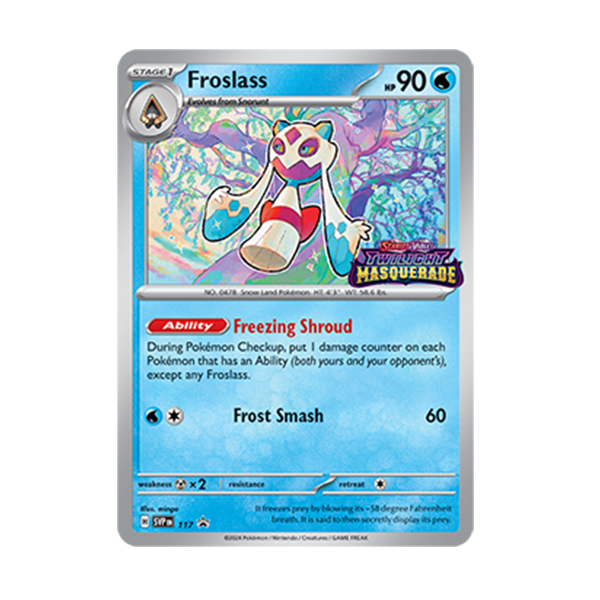 Pokemon Froslass SVP117 Sealed Build And Battle Stamped Twilight Masquerade Deck (Release Date 5/24/2024)