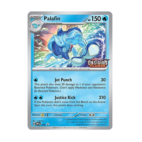 Pokemon Palafin SVP036 Sealed Build And Battle Stamped Obsidian Flames Deck