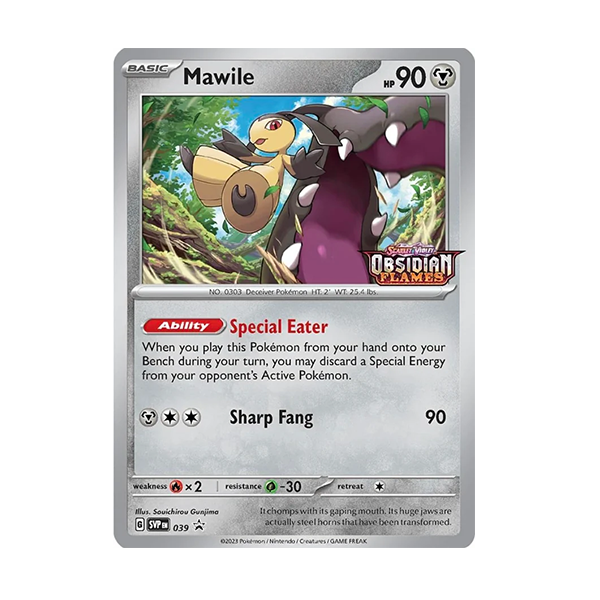 Pokemon Mawile SVP039 Sealed Build And Battle Stamped Obsidian Flames Deck