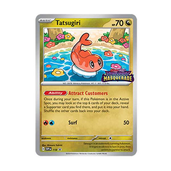 Pokemon Tatsugiri SVP118 Sealed Build & Battle Stamped Twilight Masquerade Deck (Release Date 5/24/2024)