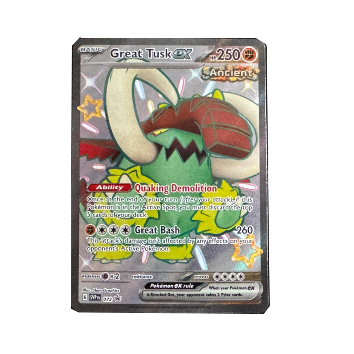 Paldean Fates Great Tusk ex 072