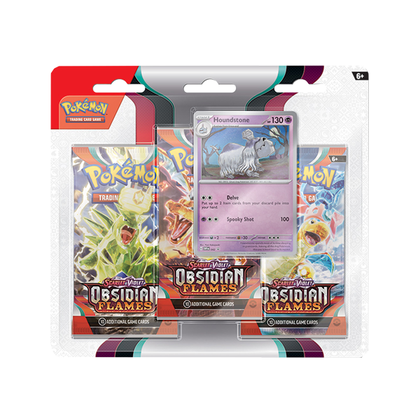 Pokemon Obsidian Flames 3 Pack Blister Houndstone