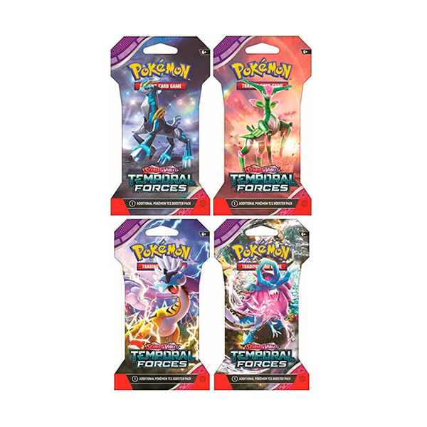 Pokemon Temporal Forces Sleeved Booster Pack Art Bundle [Set of 4]