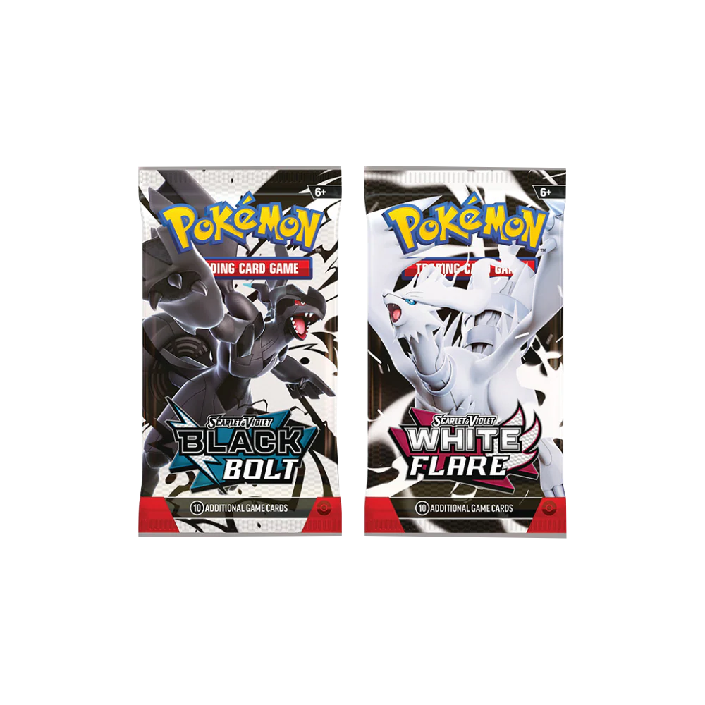 Pokemon Black Bolt and White Flare Booster Pack Bundle 2PK