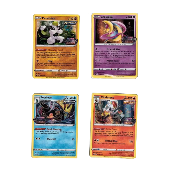Pokemon SWSH112-115 Sealed Build And Battle Stamped Chilling Reign Deck Set of 4