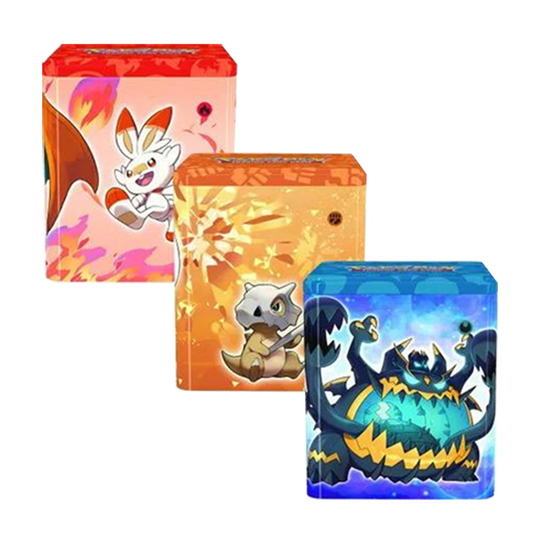 Pokemon Stacking Tins Fighting Fire Darkness Set of Three