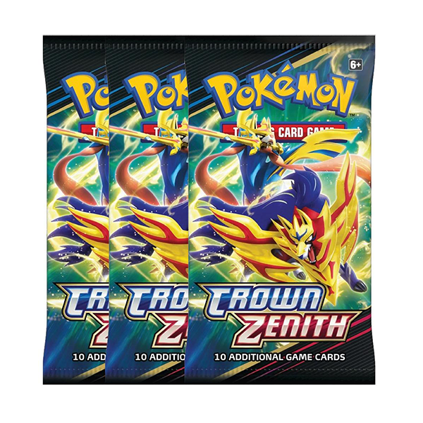 Pokemon Crown Zenith Booster Pack Bundle of 3