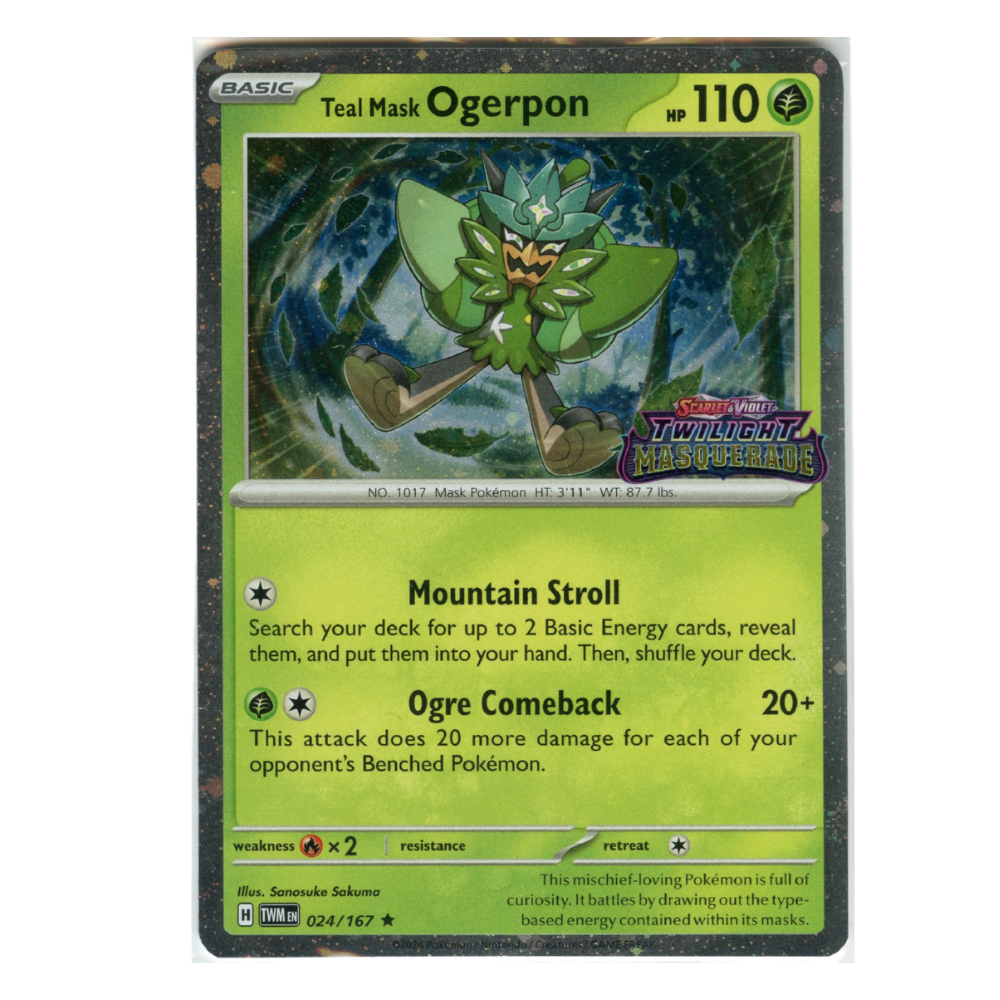 Teal Mask Ogerpon - 024/167 Holo Twilight Masquerade promo