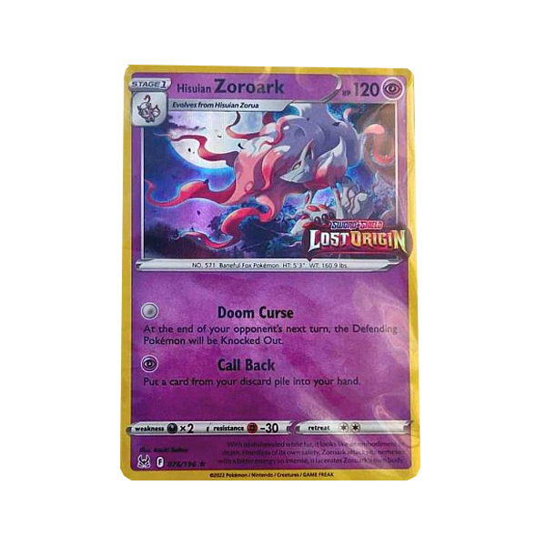 Hisuian Zoroark - 076/196 Holo Lost Origin Stamp Promo