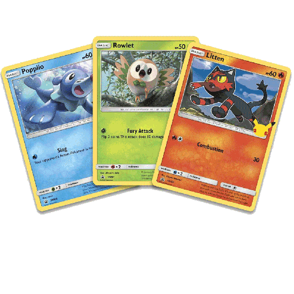 Pokemon First Partner Pack Alola Promo Set JUMBO Rowlet Litten Poppliio